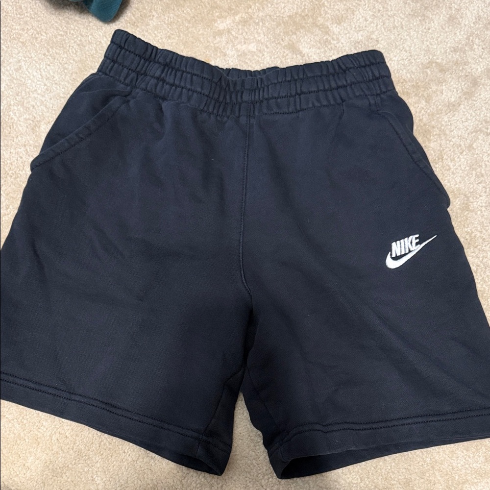 Bundle of FOUR Nike Charcoal Gray (2) and Black (2) Kids Shorts